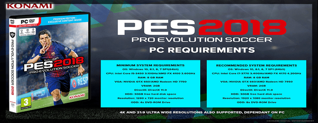 PES 2018 System Requirements for PC and how to test your PC specs to run PES 2018